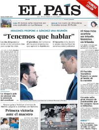 Portada El País 2022-05-07