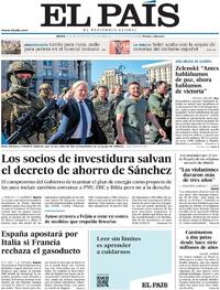 Portada El País 2022-08-25