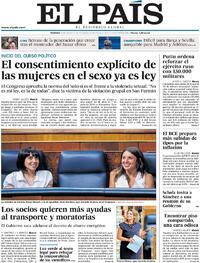Portada El País 2022-08-26