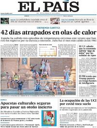 Portada El País 2022-08-27