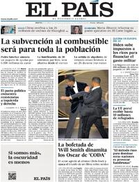 Portada El País 2022-03-29