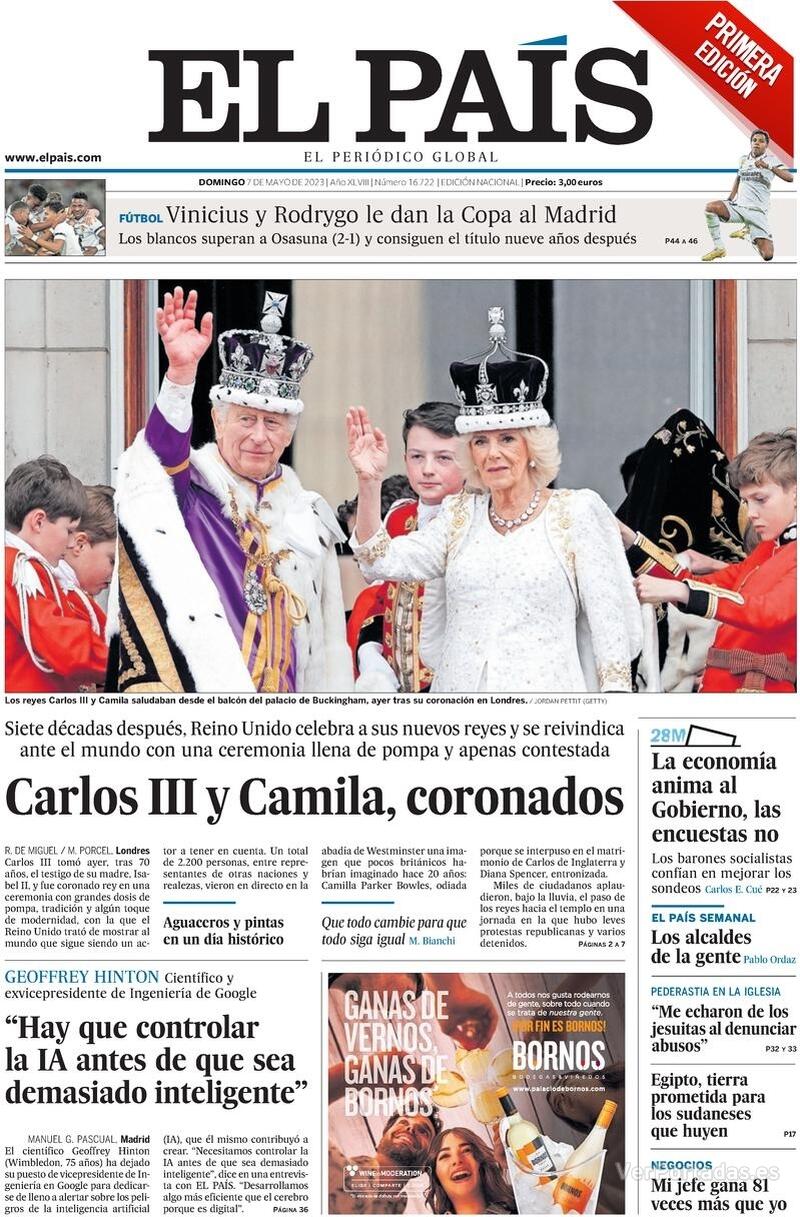 Portada El País 2023-05-08