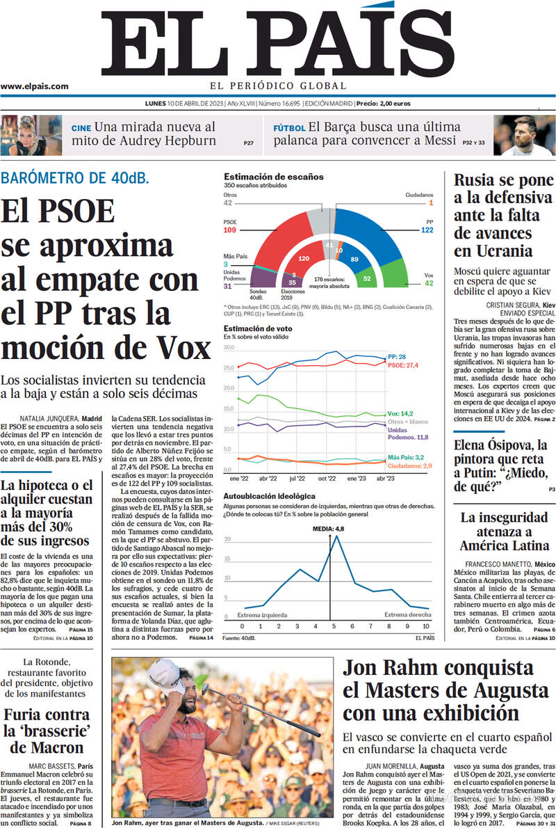 Portada El País 2023-04-11