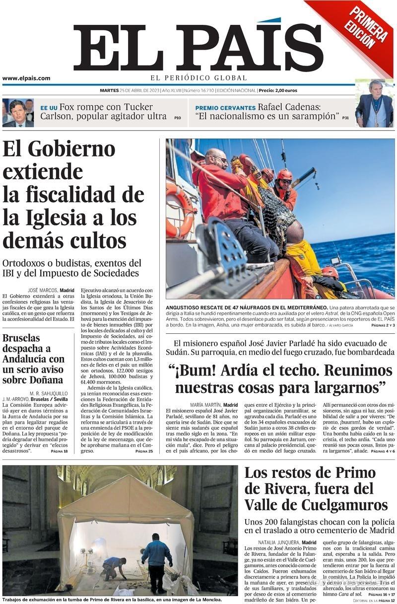 Portada El País 2023-04-26