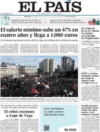 Portada El País 2023-02-01