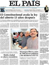 Portada El País 2023-02-10