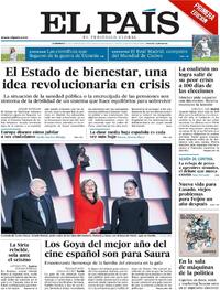 Portada El País 2023-02-12