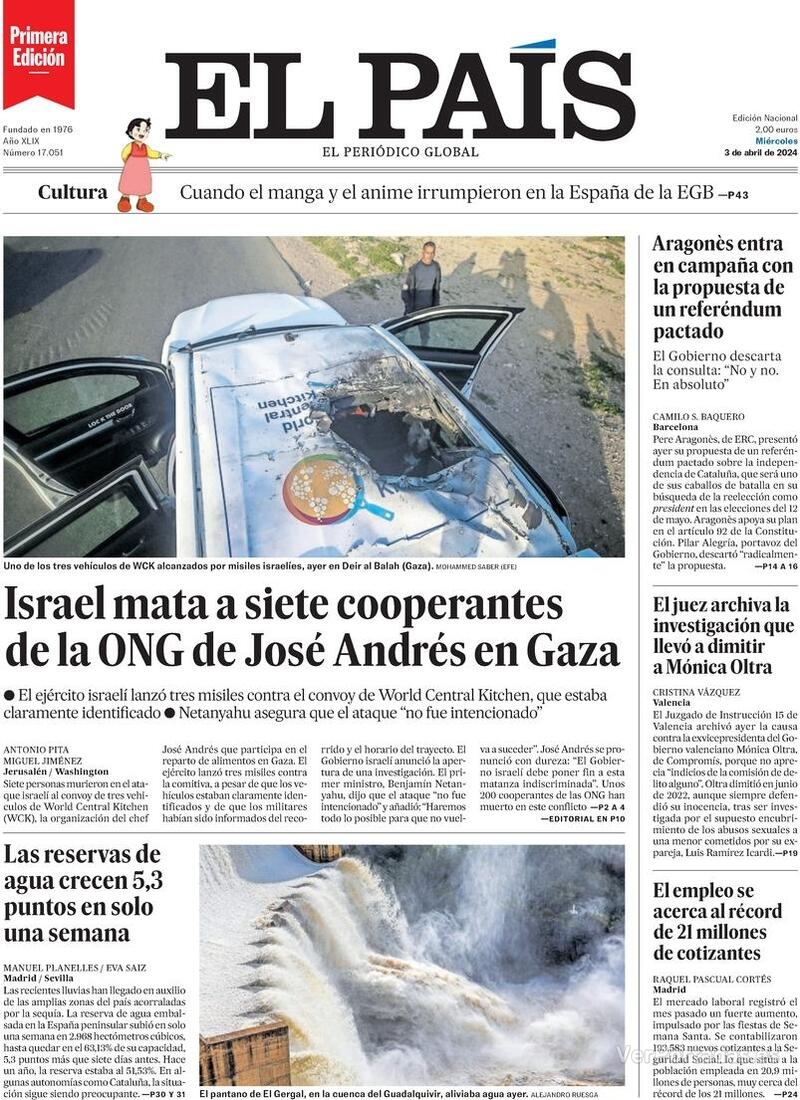 Portada El País 2024-04-04