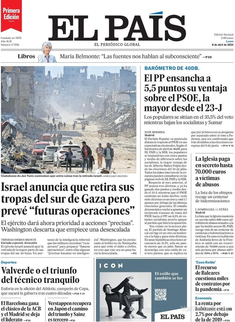 Portada El País 2024-04-09