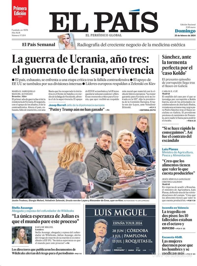 Portada El País 2024-02-26