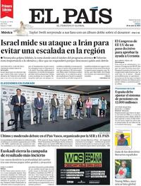 Portada El País 2024-04-20