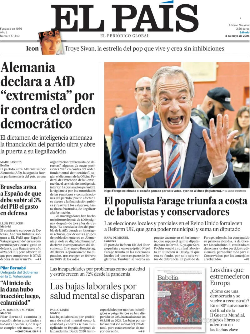 Portada El Mundo 2025-05-03
