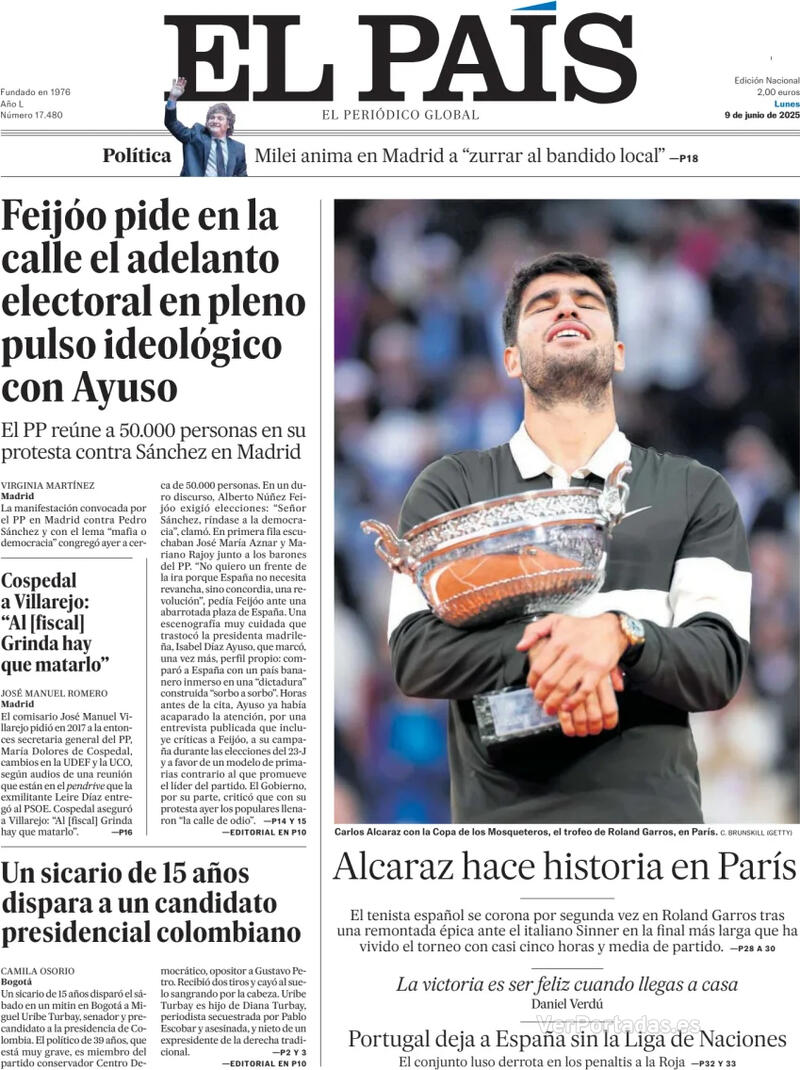 Portada El Mundo 2025-06-09