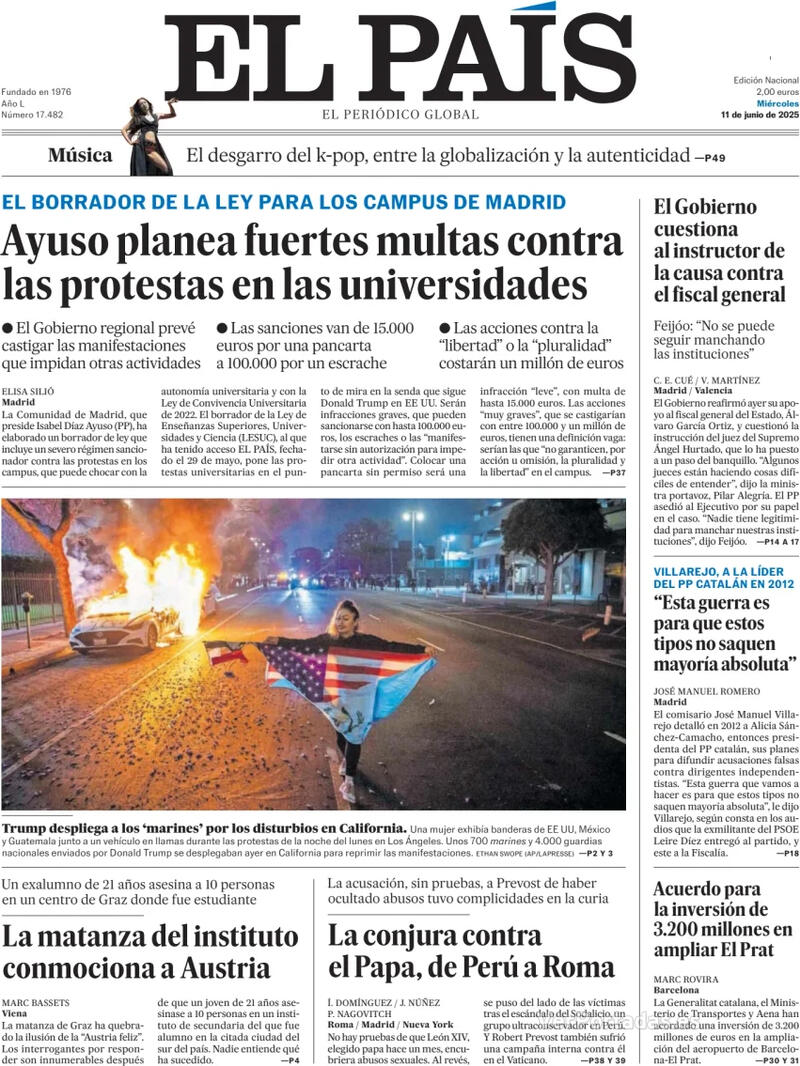 Portada El Mundo 2025-06-11