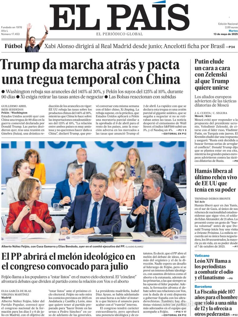 Portada El Mundo 2025-05-13