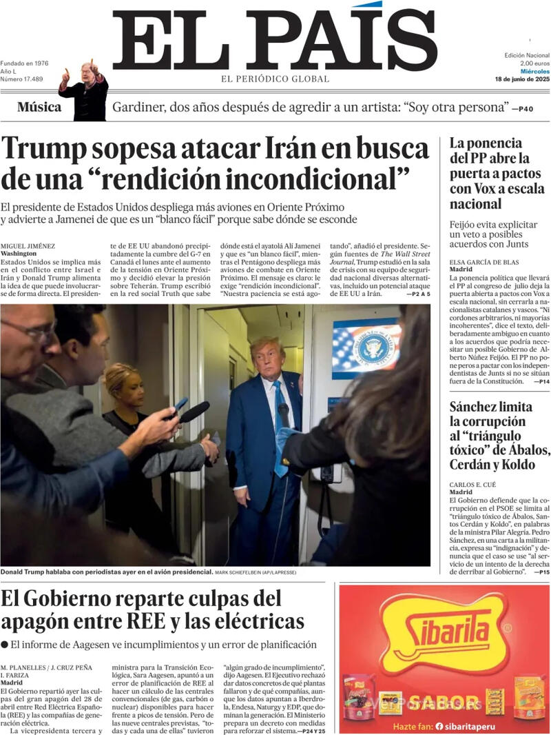 Portada El Mundo 2025-06-18