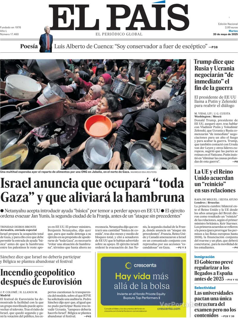 Portada El Mundo 2025-05-20