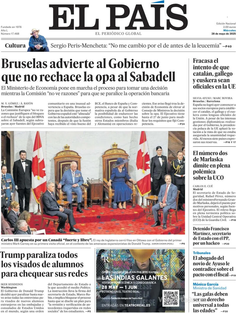 Portada El Mundo 2025-05-28