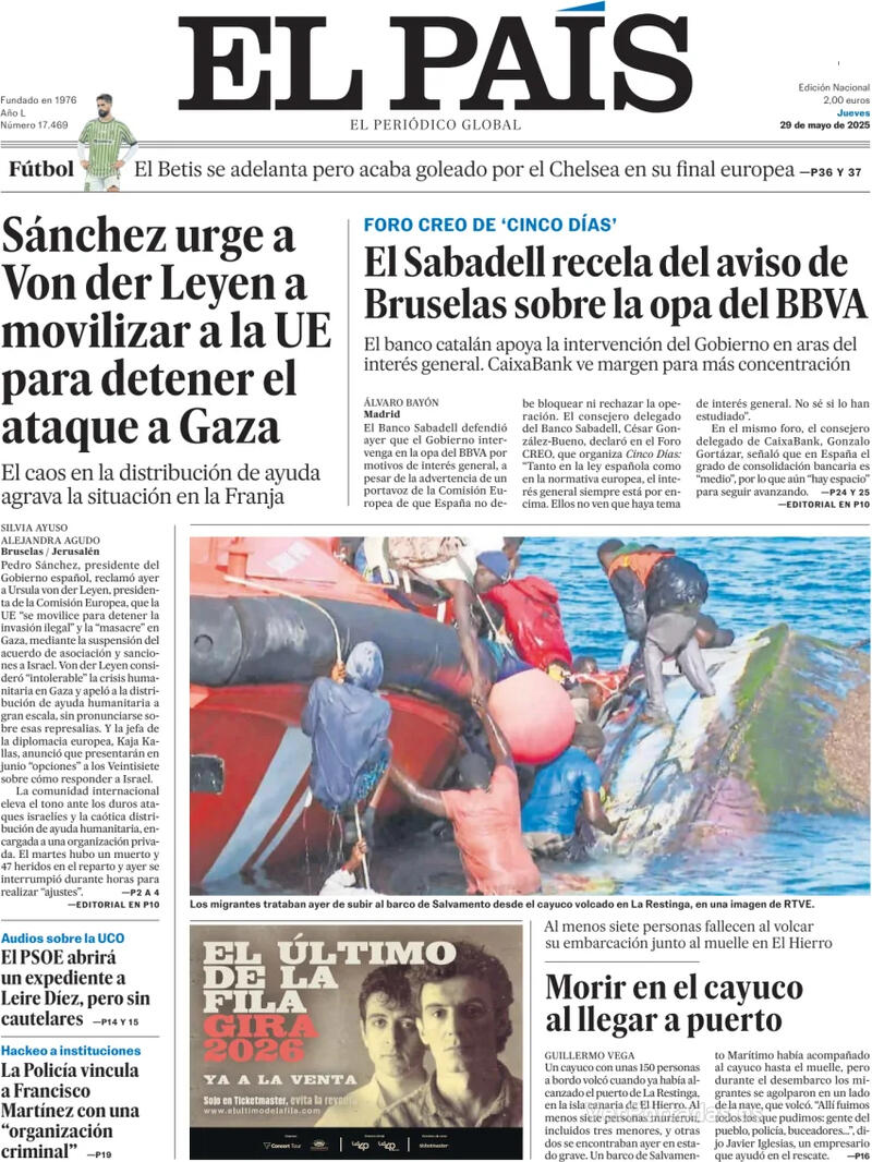 Portada El Mundo 2025-05-29