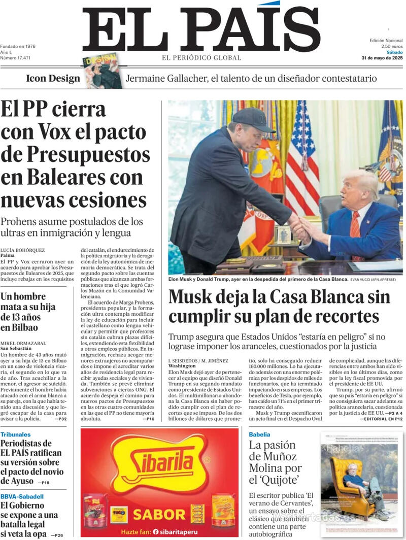 Portada El Mundo 2025-05-31