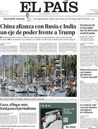 Portada El País 2025-09-01