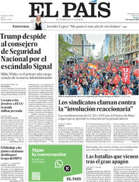 Portada periódico El País