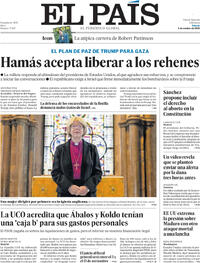 Portada El País 2025-10-04