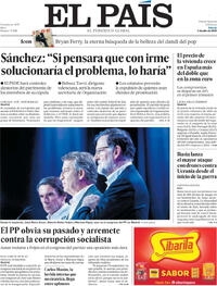 Portada periódico El País
