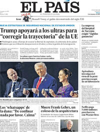 Portada El País 2025-12-06