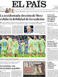 Portada periódico El País