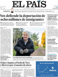 Portada periódico El País