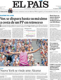 Portada El País 2025-09-08