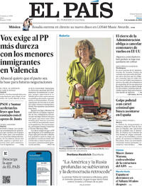 Portada El País 2025-11-08