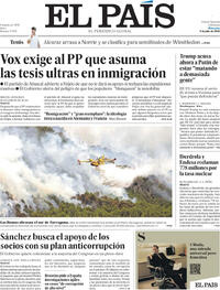 Portada periódico El País