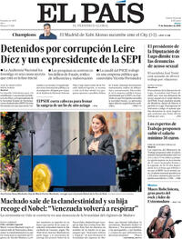 Portada El País 2025-12-11