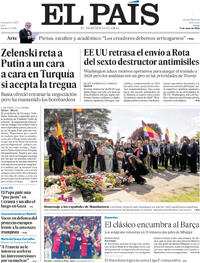 Portada periódico El País