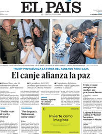 Portada El País 2025-10-14