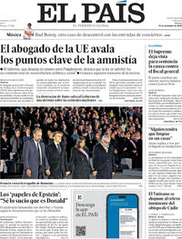 Portada El País 2025-11-14