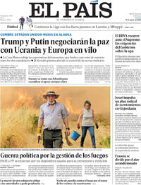 Portada El País 2025-08-15