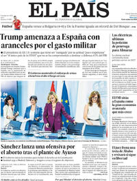 Portada El País 2025-10-15