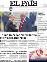 Portada El País 2025-08-16
