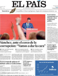 Portada periódico El País