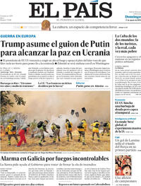 Portada El País 2025-08-17