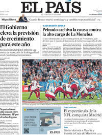 Portada El País 2025-11-17