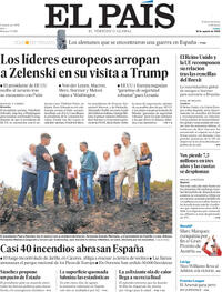 Portada El País 2025-08-18