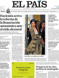 Portada El País 2025-11-18