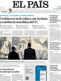 Portada El País 2025-11-19