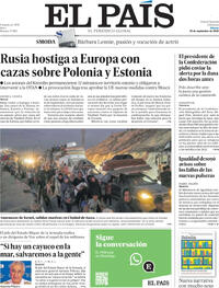 Portada El País 2025-09-20