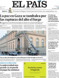 Portada El País 2025-10-20