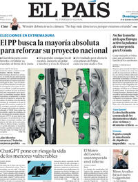 Portada El País 2025-12-21